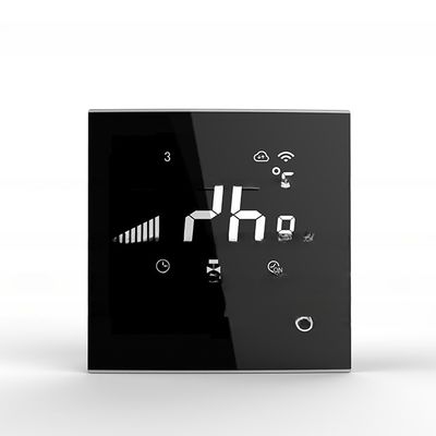 Μαύρη οθόνη αφής Tuya APP έξυπνο θερμοστάτη για 24VAC / 110VAC / 220VAC σύστημα λέβητα