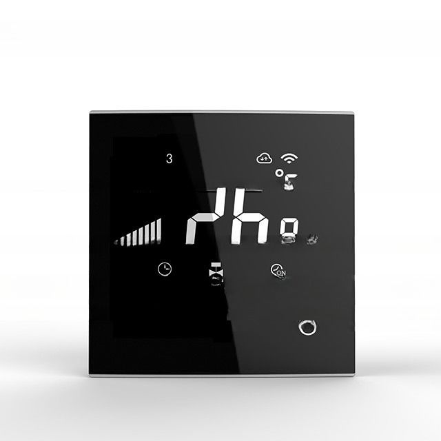 Μαύρη οθόνη αφής Tuya APP έξυπνο θερμοστάτη για 24VAC / 110VAC / 220VAC σύστημα λέβητα
